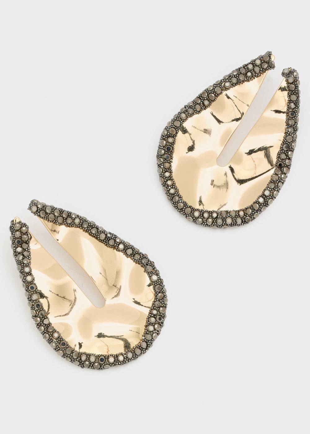 Nalí OVERSIZE EARRINGS IN GOLD + BLACK STONES Negozio online di fabbrica