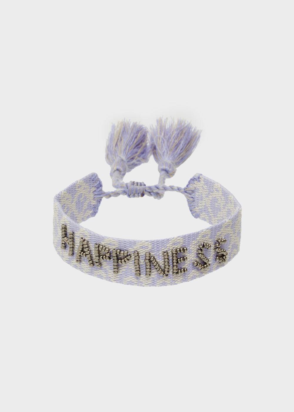Nalí GIOIA FABRIC BRACELET WITH BEADS LILAC Fornitura limitata