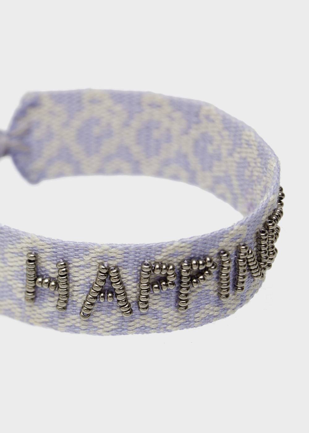 Nalí GIOIA FABRIC BRACELET WITH BEADS LILAC Fornitura limitata
