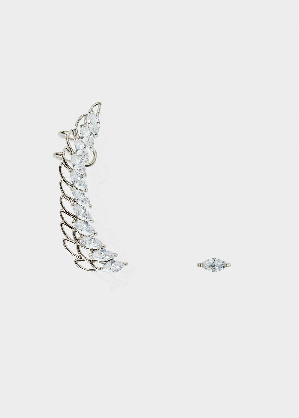 Nalí TESS EARCUFF SET IN SILVER W/ ZIRCONS Vendite stagionali