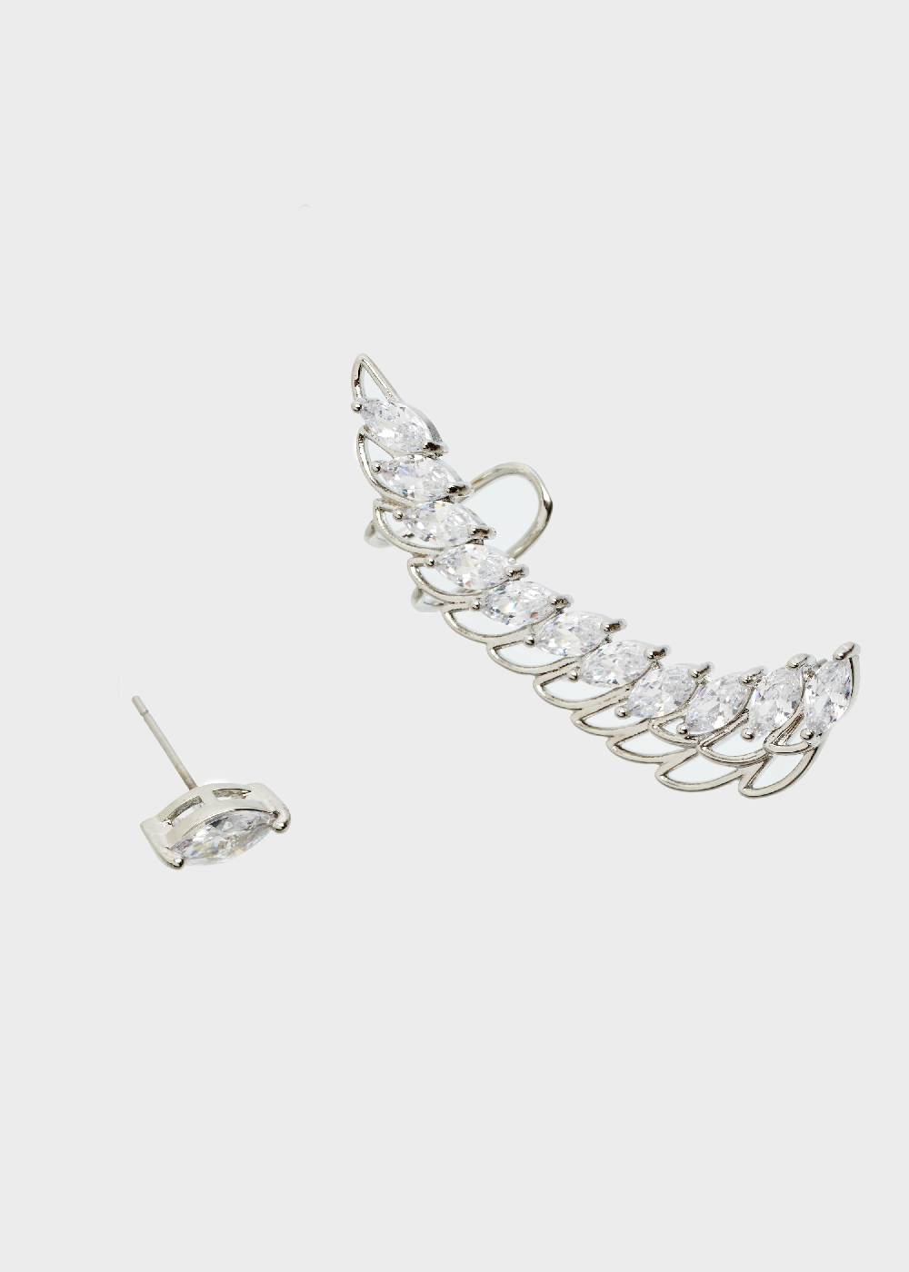 Nalí TESS EARCUFF SET IN SILVER W/ ZIRCONS Vendite stagionali