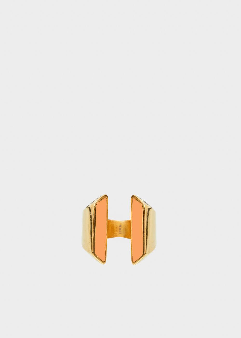 Nalí STAIN. STEEL ARYS ENAMEL RING IN ORANGE Black Friday