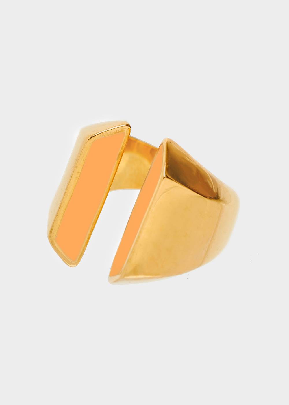 Nalí STAIN. STEEL ARYS ENAMEL RING IN ORANGE Black Friday