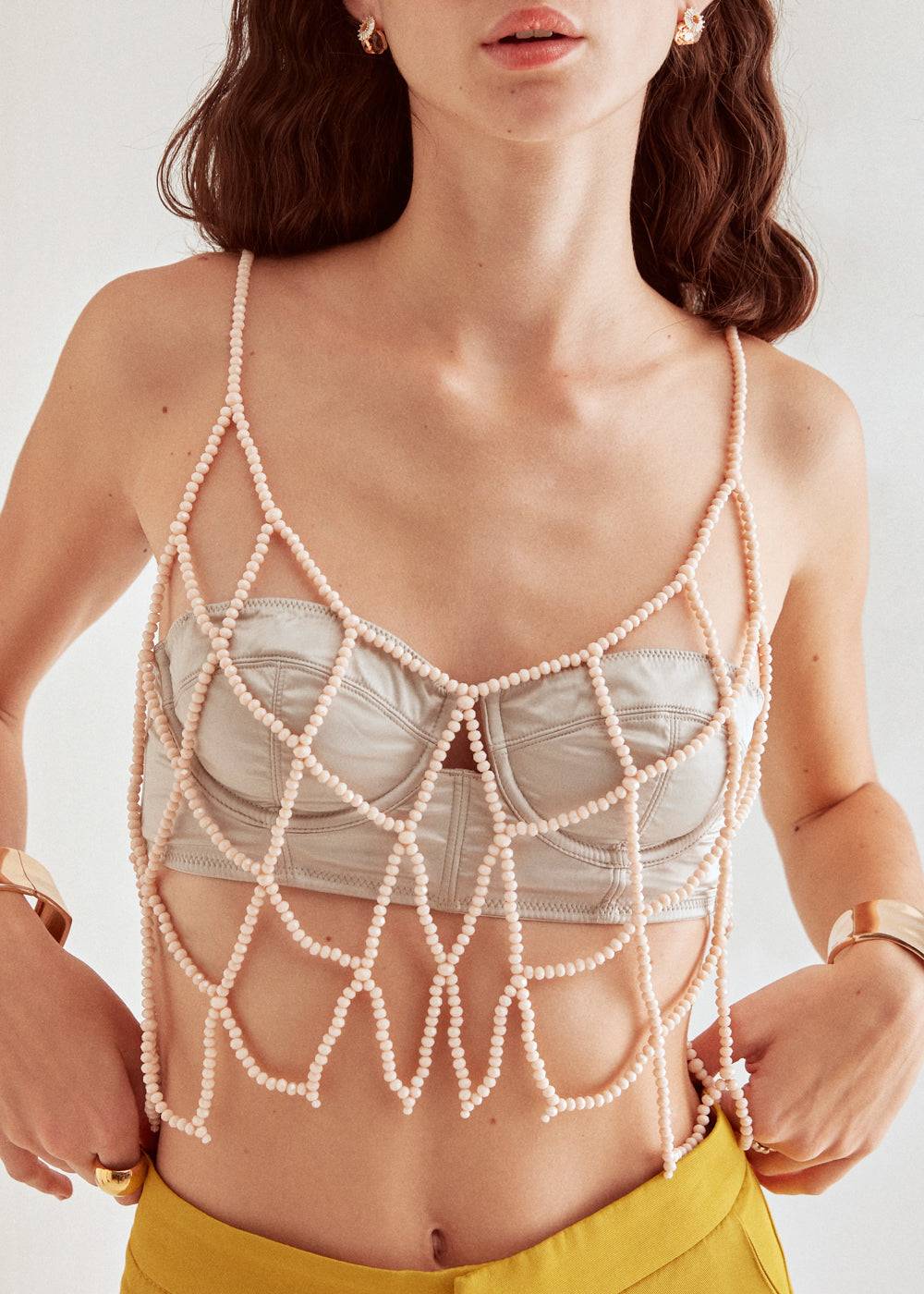 Nalí SISSI BODYCHAIN WITH PINK BEADS Offerta per la Festa della Mamma