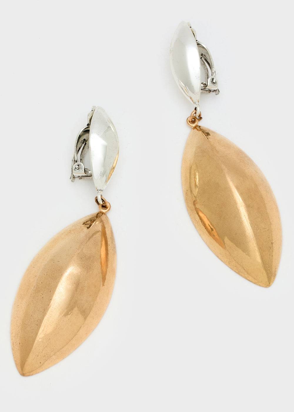 Nalí DUNE PENDANT EARRINGS IN SILVER+GOLD Offerta Giorno del Papà