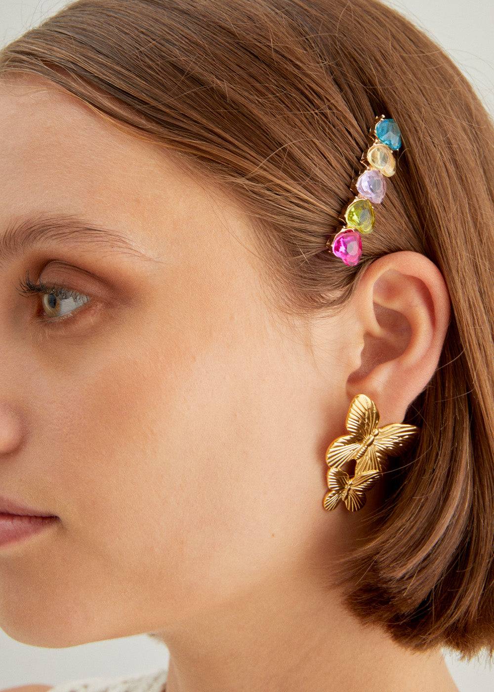 Nalí S.STEEL BUTTERFLY EARRINGS IN GOLD Offerta migliore