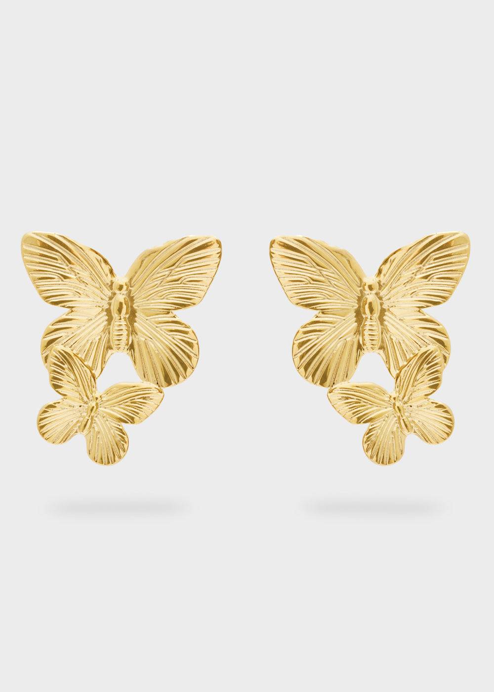 Nalí S.STEEL BUTTERFLY EARRINGS IN GOLD Offerta migliore