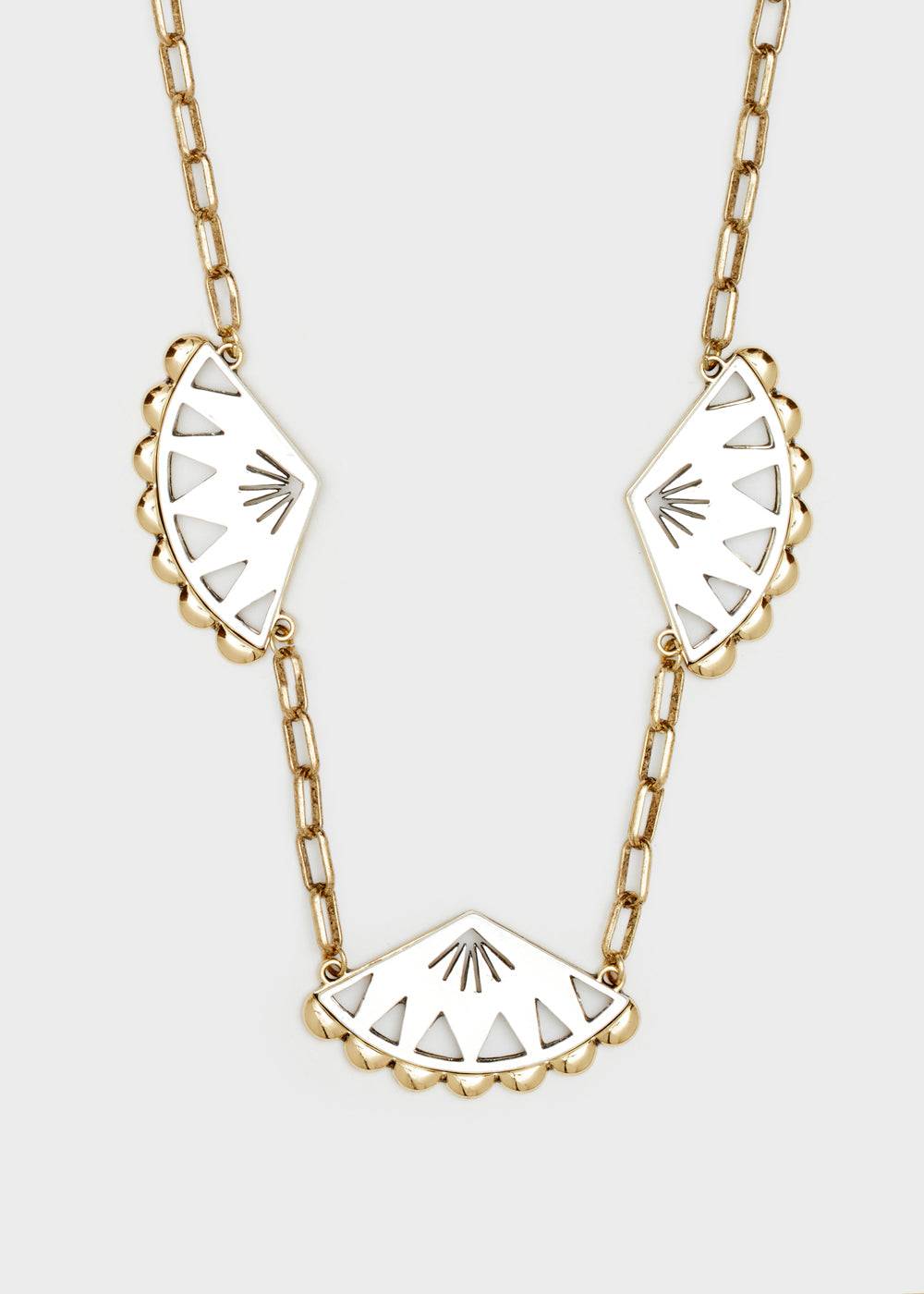 Nalí FAN CHAIN NECKLACE SILVER+GOLD Lightning offer