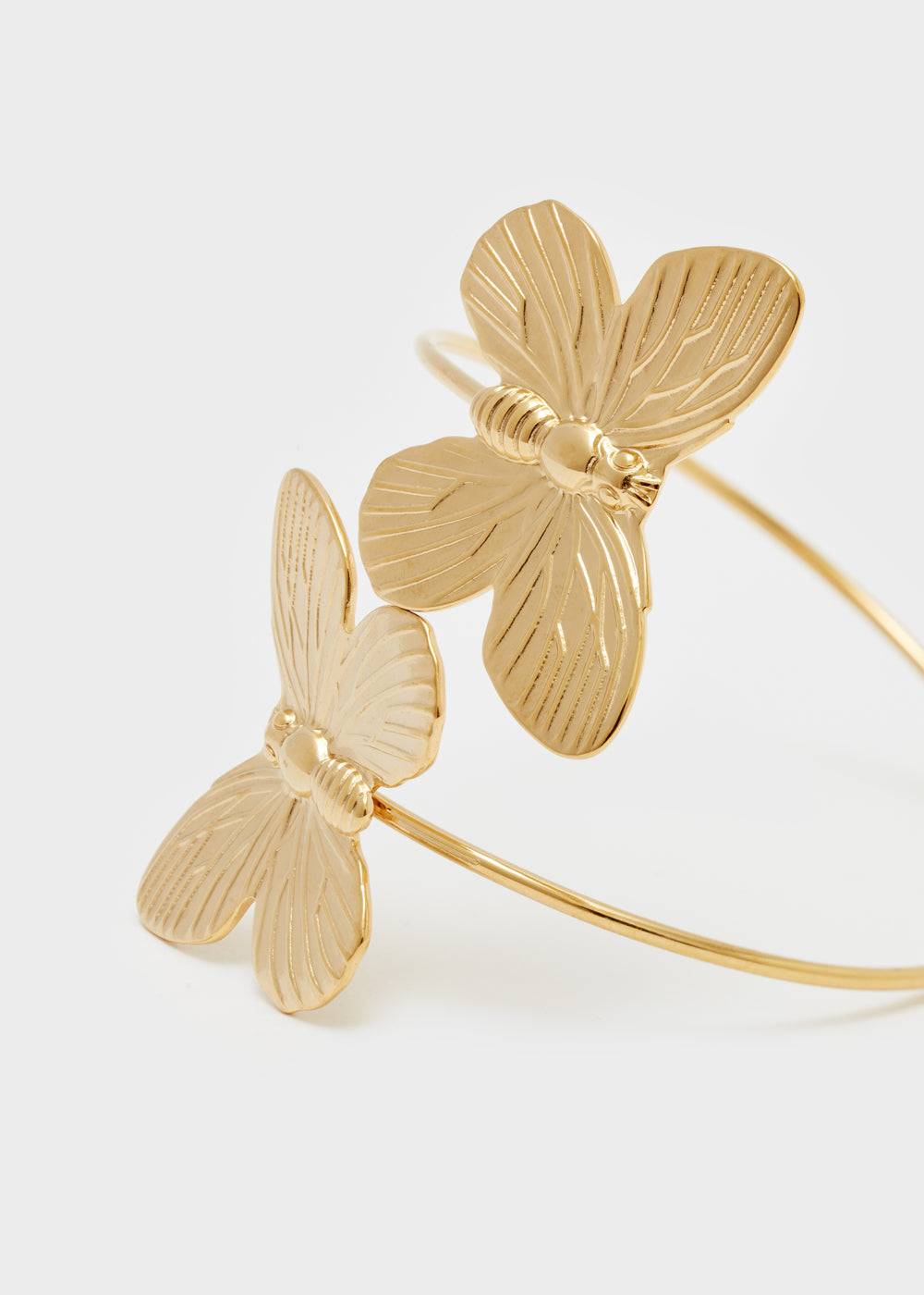 Nalí BRACELET W/ BUTTERFLIES S.STEEL GOLD Nuovi prodotti