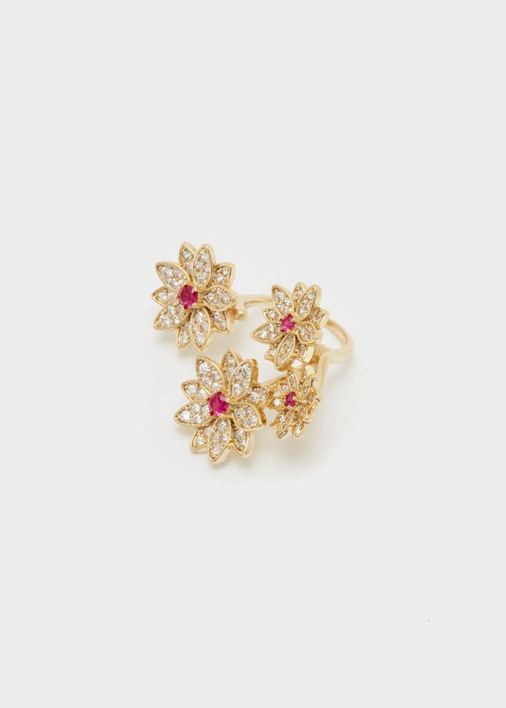 Nalí BOUQUET GOLD RING W/ STONES Comprane uno, ottenene uno gratis