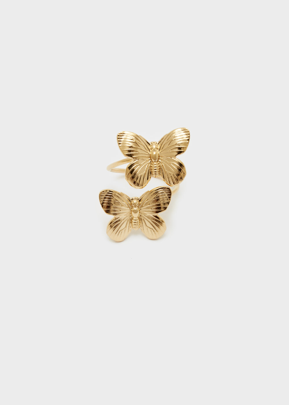 Nalí TWO BUTTERFLIES RING S.STEEL GOLD Sconti VIP
