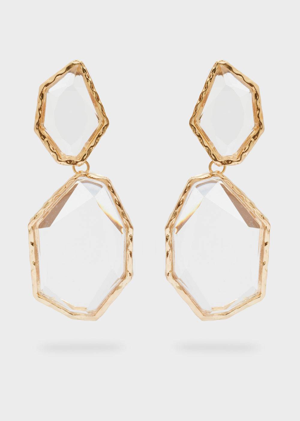 Nalí PENDANT EARRINGS W/ CLEAR STONES Offerta settimanale