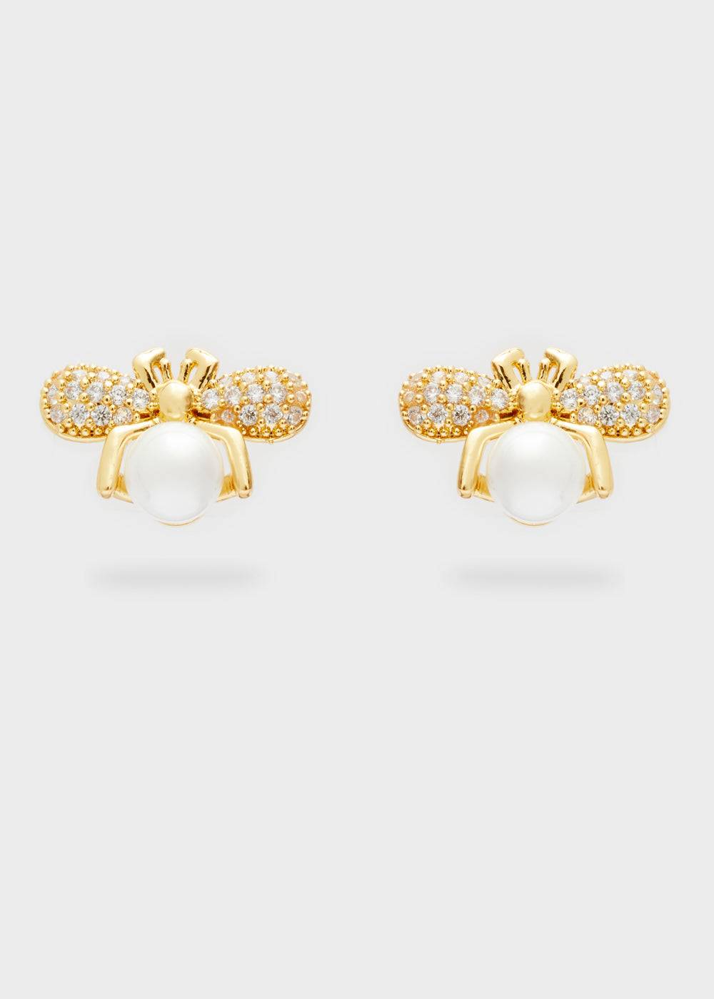 Nalí BEE EARRINGS W/ ZIRCONS AND PEARL Promozione temporanea