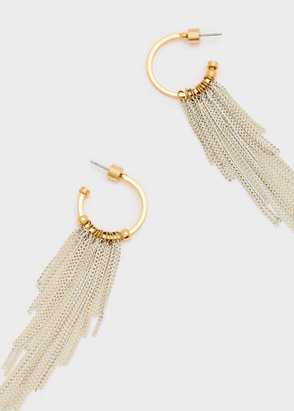 Nalí HOOP GOLD EARRINGS WITH LONG FRINGES Fino al 65% di sconto