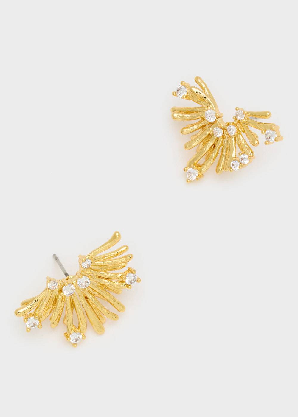 Nalí MIMI LOBE EARRINGS W/ CLEAR ZIRCONS Sostegno trimestrale