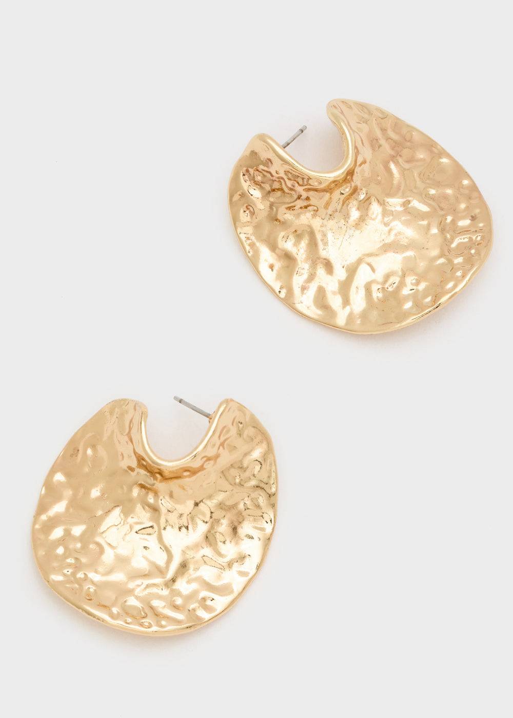 Nalí EARRINGS IN GOLD W/ TEXTURED SURFACE Enormi sconti
