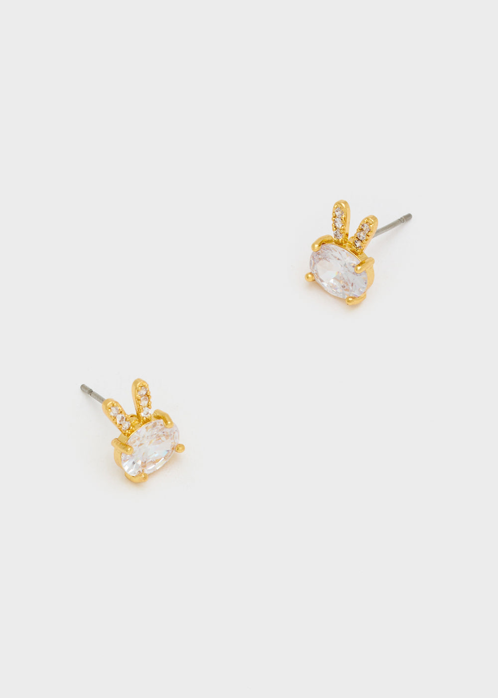 Nalí BUNNY EARRINGS W/ CLEAR ZIRCONS Black Friday Prezzi