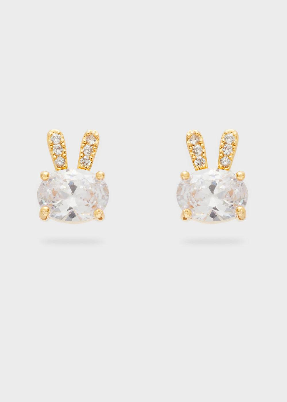 Nalí BUNNY EARRINGS W/ CLEAR ZIRCONS Black Friday Prezzi