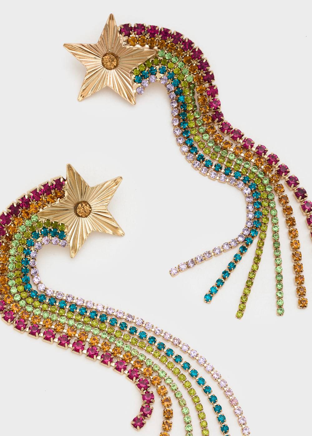 Nalí CASCADE EARRINGS W/ MULTICOLOR STAR 2025