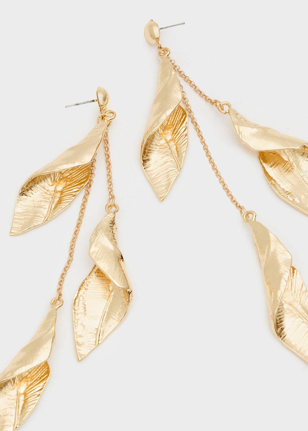 Nalí GOLD PENDANT LEAF EARRINGS Acquista Ora