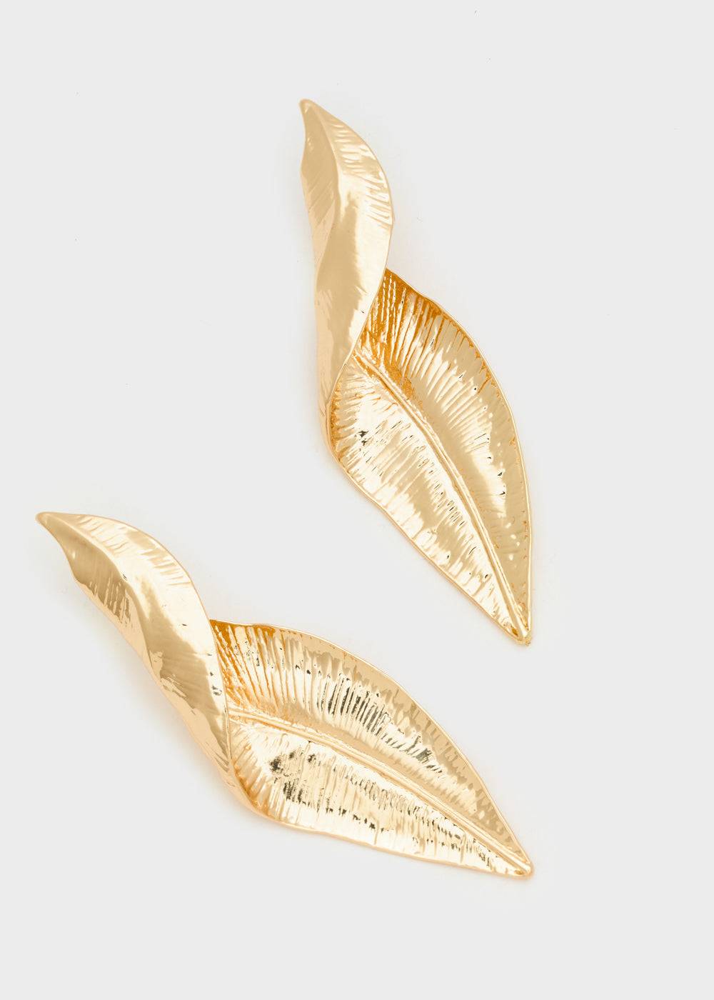 Nalí GOLD LEAF EARRINGS Consegna Veloce