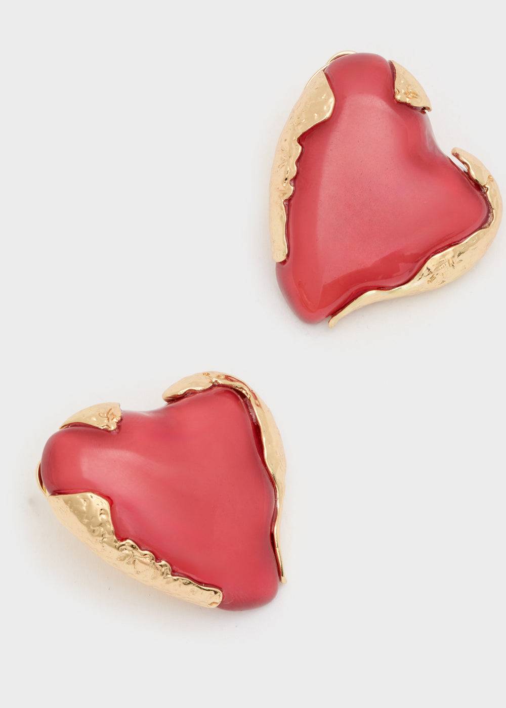 Nalí OVERSIZE HEART EARRINGS RED Promozione Limitata