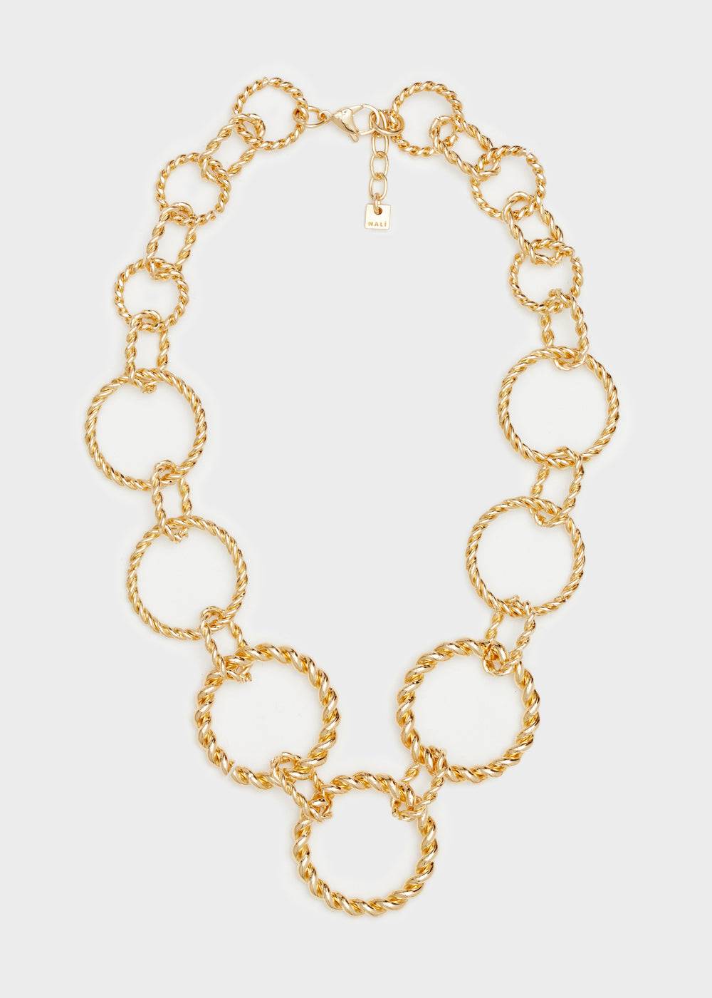 Nalí RINGED BIG NECKLACE IN GOLD Sottocosto