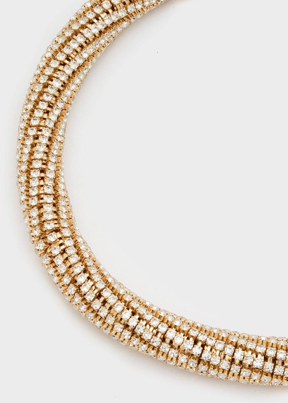 Nalí TUBE NECKLACE W/ CLEAR STONES Convenienza