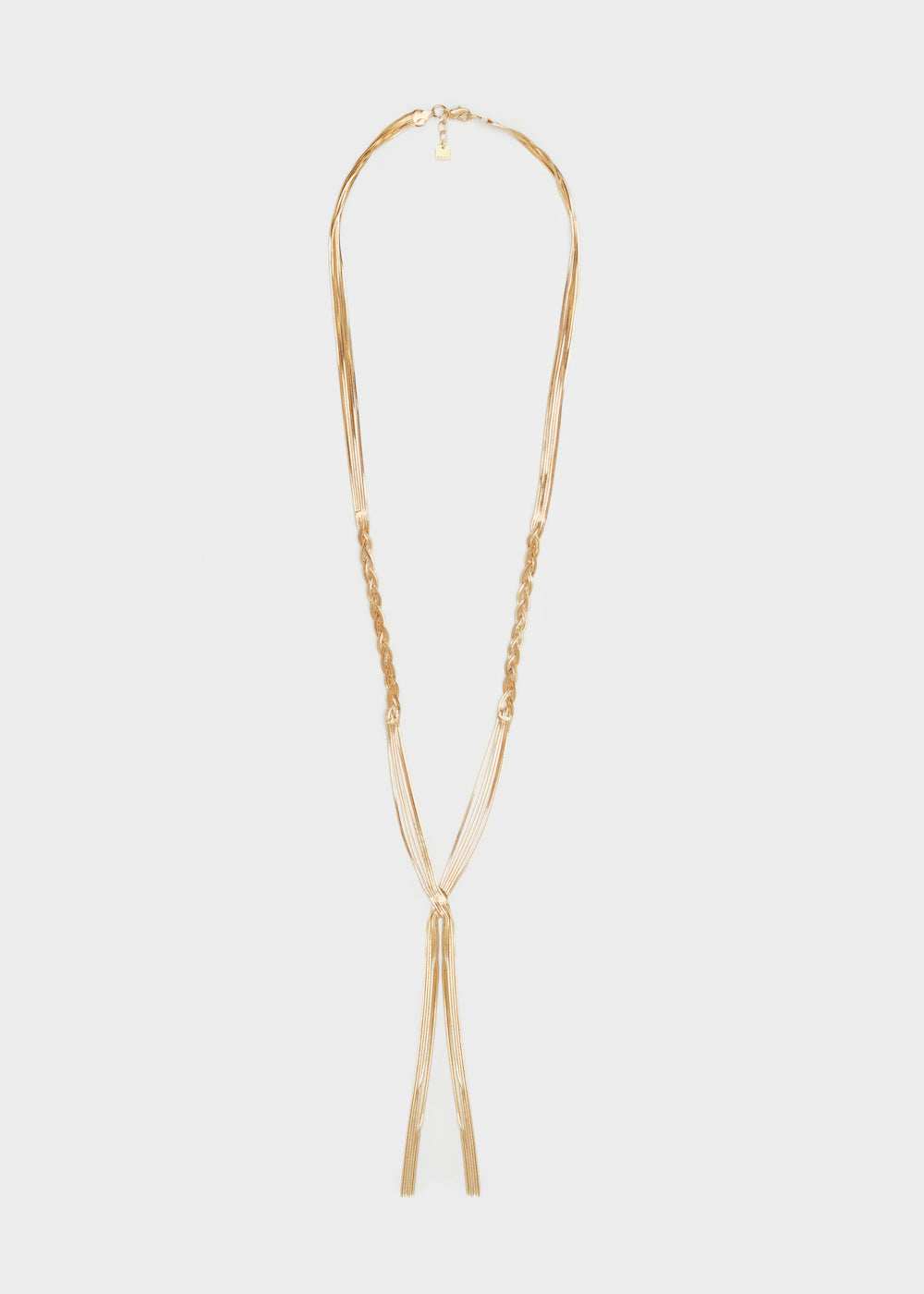 Nalí LONG BRAIDED NECKLACE IN GOLD Novità