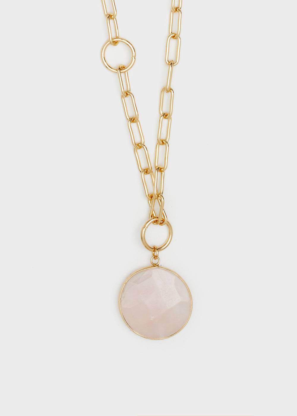 Nalí CHAIN NECKLACE W/ NATURAL STONE PENDANT In Vendita
