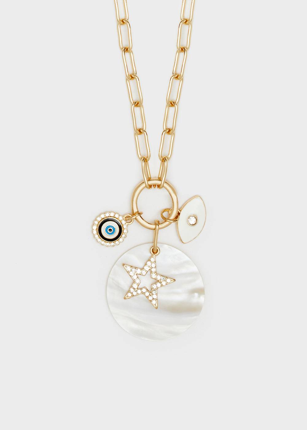 Nalí CHAIN NECKLACE W/ EYE MIX PENDANT Offerte