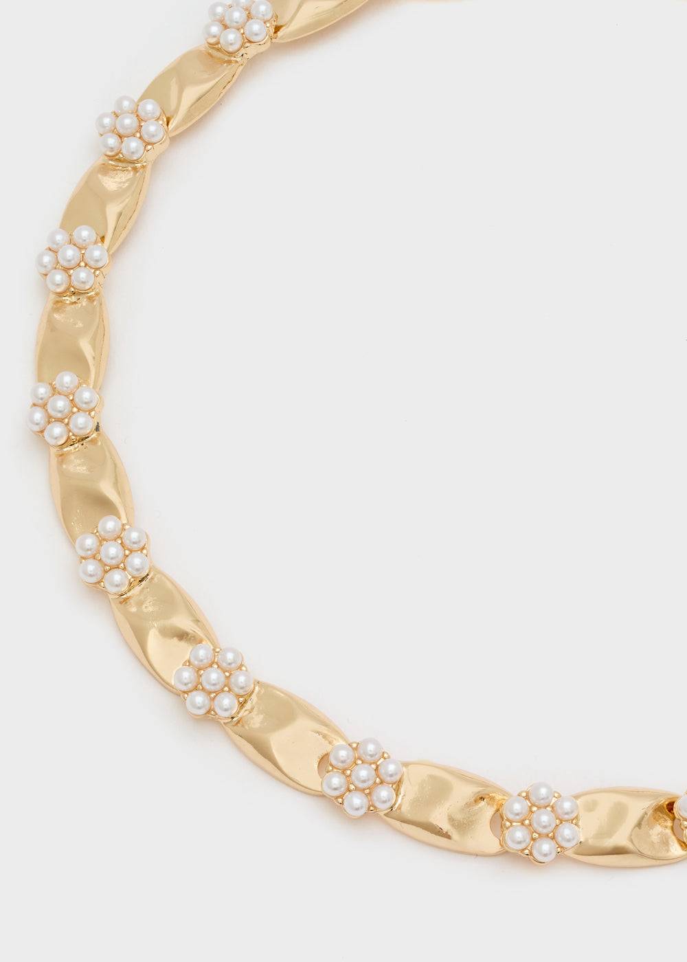 Nalí GOLD NECKLACE WITH WHITE PEARLS Saldi Di Fabbrica