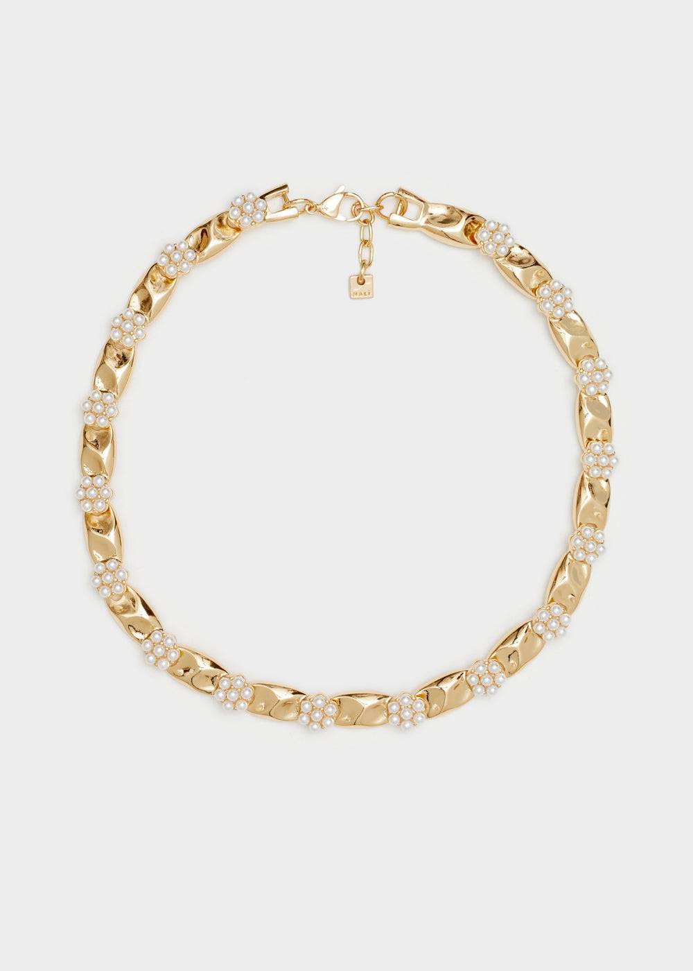 Nalí GOLD NECKLACE WITH WHITE PEARLS Saldi Di Fabbrica