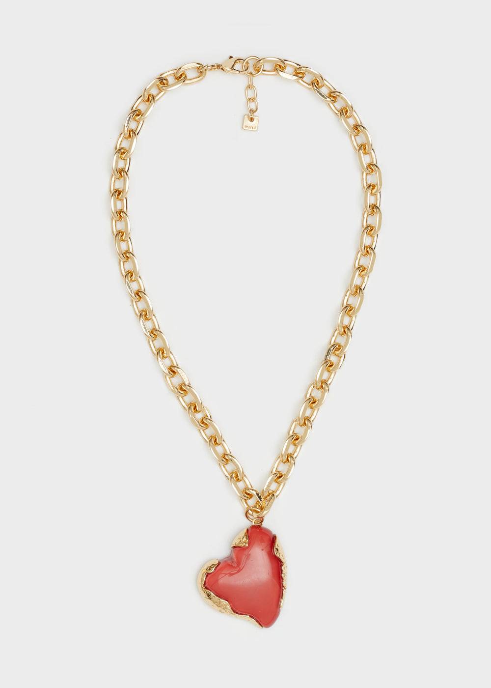 Nalí GLASS RED HEART NECKLACE Moda