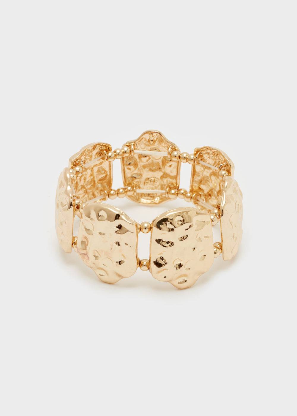 Nalí BRACELET W/ HAMMERED SURFACE IN GOLD Sconto di tempo limitato