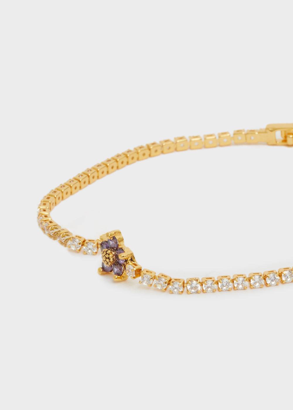Nalí BRACELET W/ LILIAC ZIRCON FLOWERS Negozio online di fabbrica