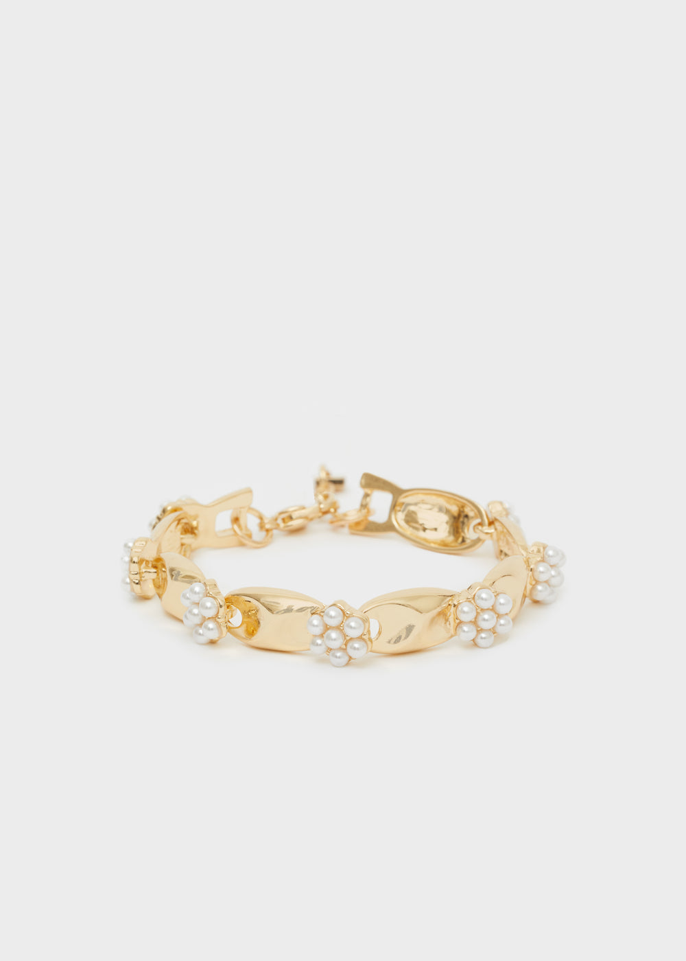 Nalí GOLD BRACELET W/ WHITE PEARLS Prezzo di fabbrica