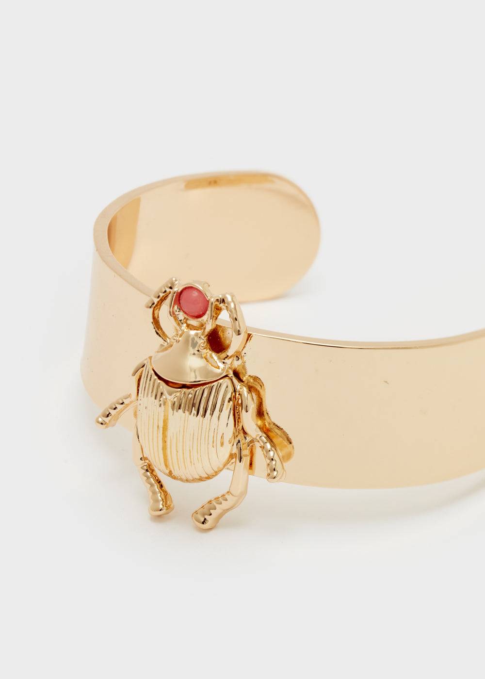 Nalí BEETLE BANGLE BRACELET IN GOLD Grande vendita