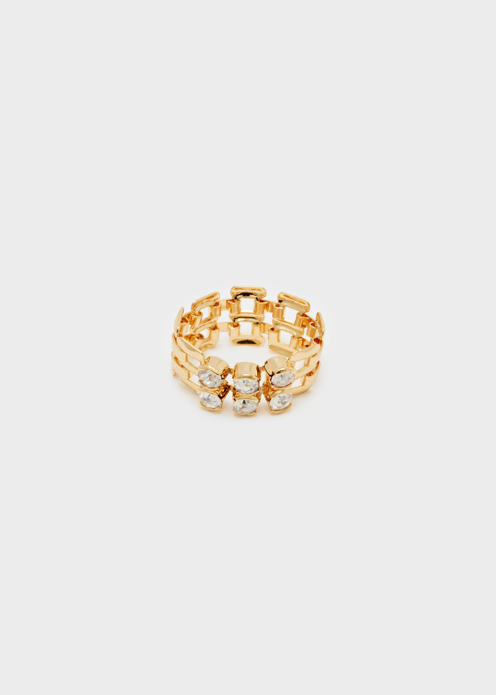 Nalí RING IN GOLD WITH CLEAR ZIRCONS Offerta esclusiva