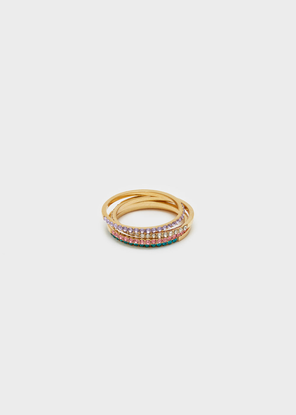 Nalí THIN RING SET W/ MULTICOLOR STONES Black Friday
