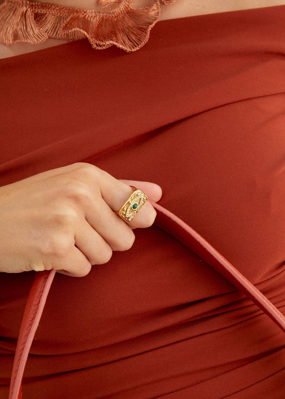 Nalí S.STEEL GOLD RING WITH EYE Cyber Monday