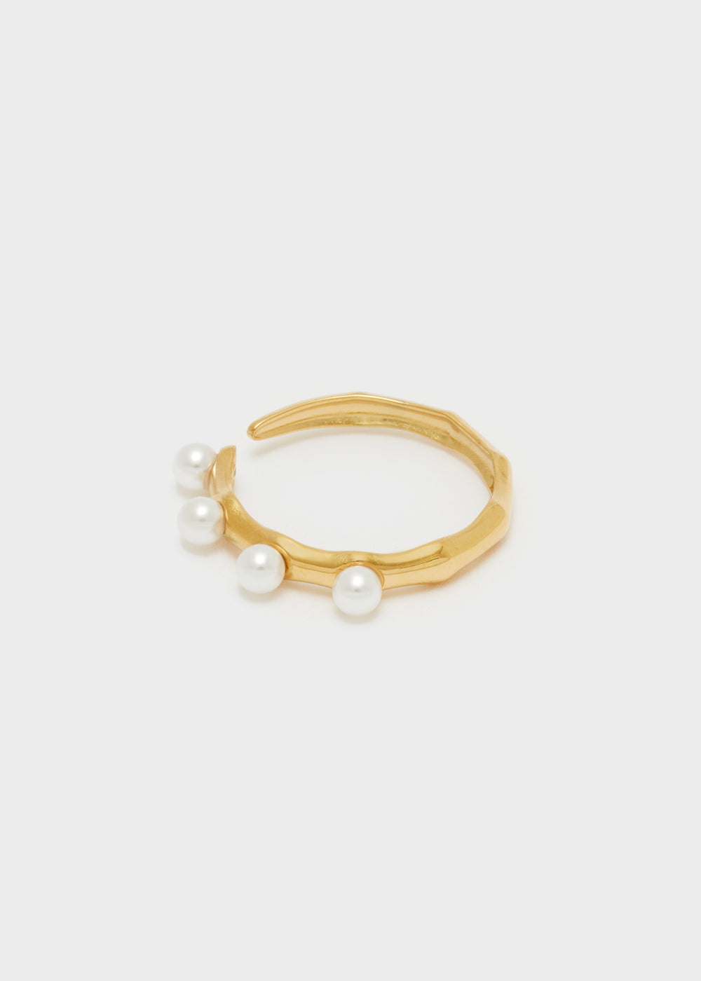 Nalí GOLD OPEN RING W/ WHITE PEARLS Offerta natalizia