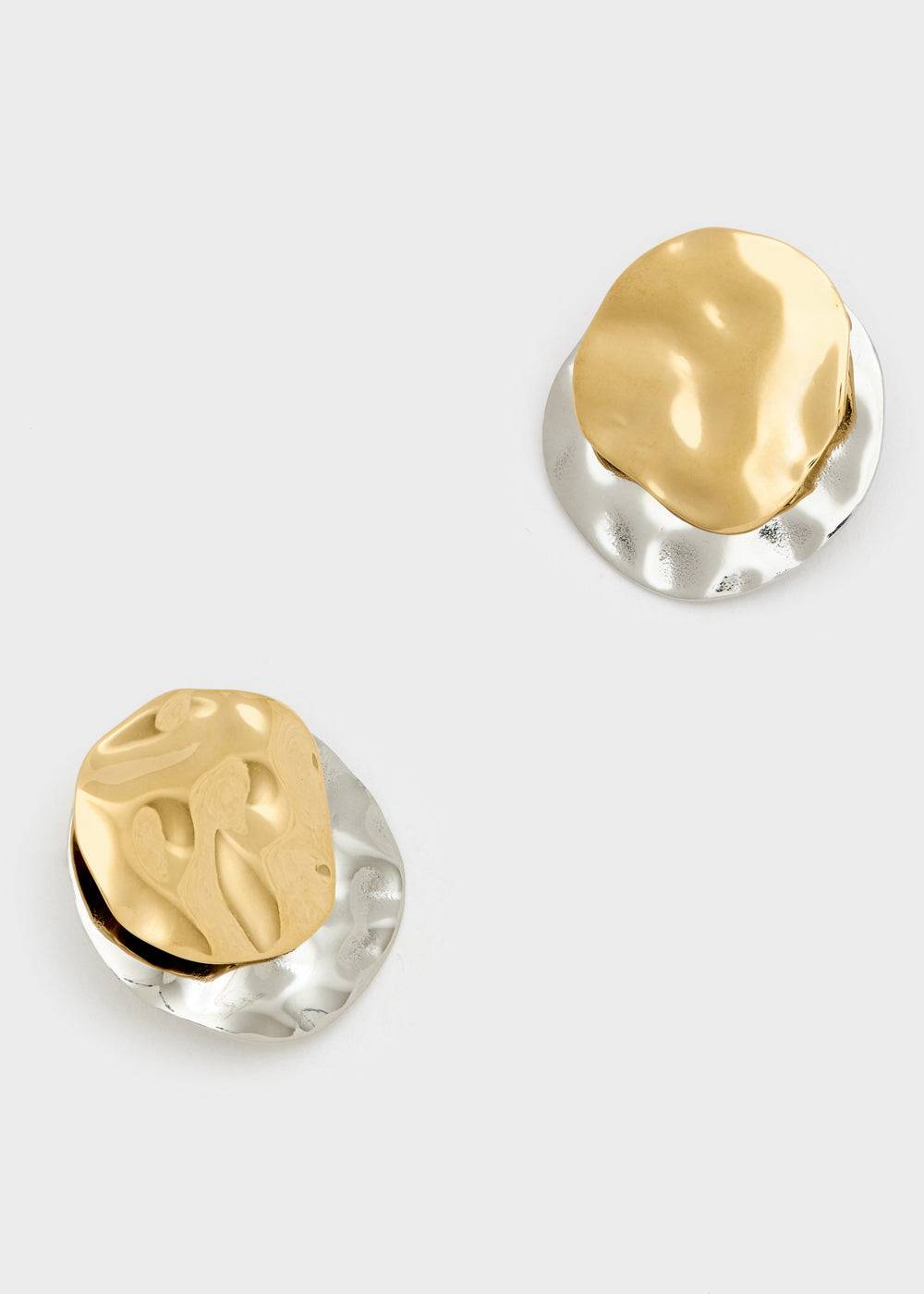 Nalí S.STEEL ROUND EARRINGS GOLD+SILVER Offerta Pasqua