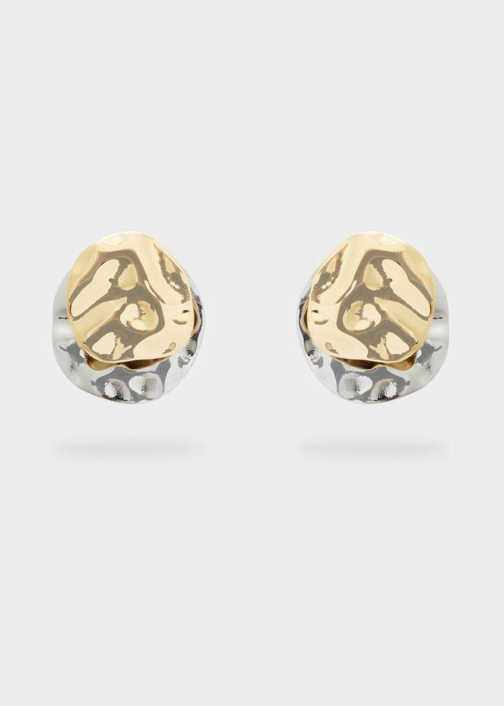 Nalí S.STEEL ROUND EARRINGS GOLD+SILVER Offerta Pasqua