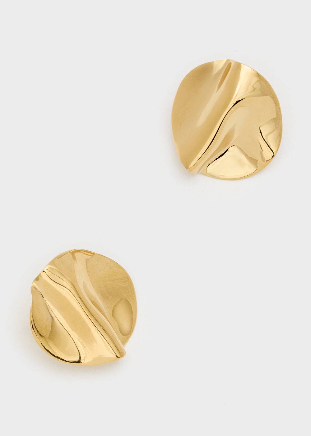 Nalí 14KT GOLD PLAT. S.STEEL ROUND EARRINGS Offerta Giorno del Papà