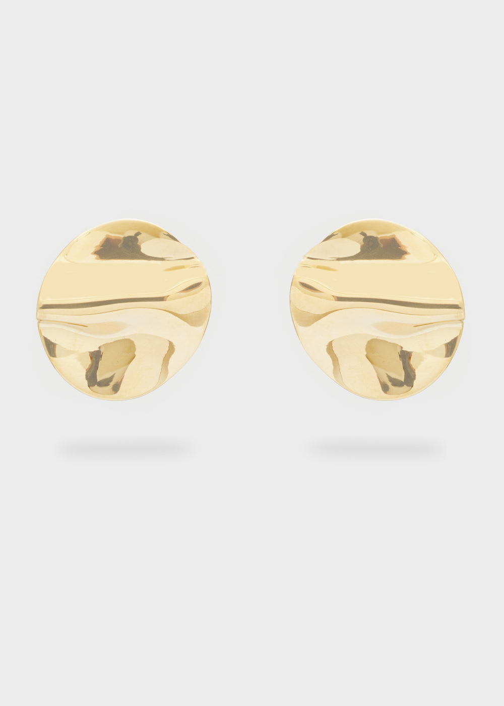 Nalí 14KT GOLD PLAT. S.STEEL ROUND EARRINGS Offerta Giorno del Papà