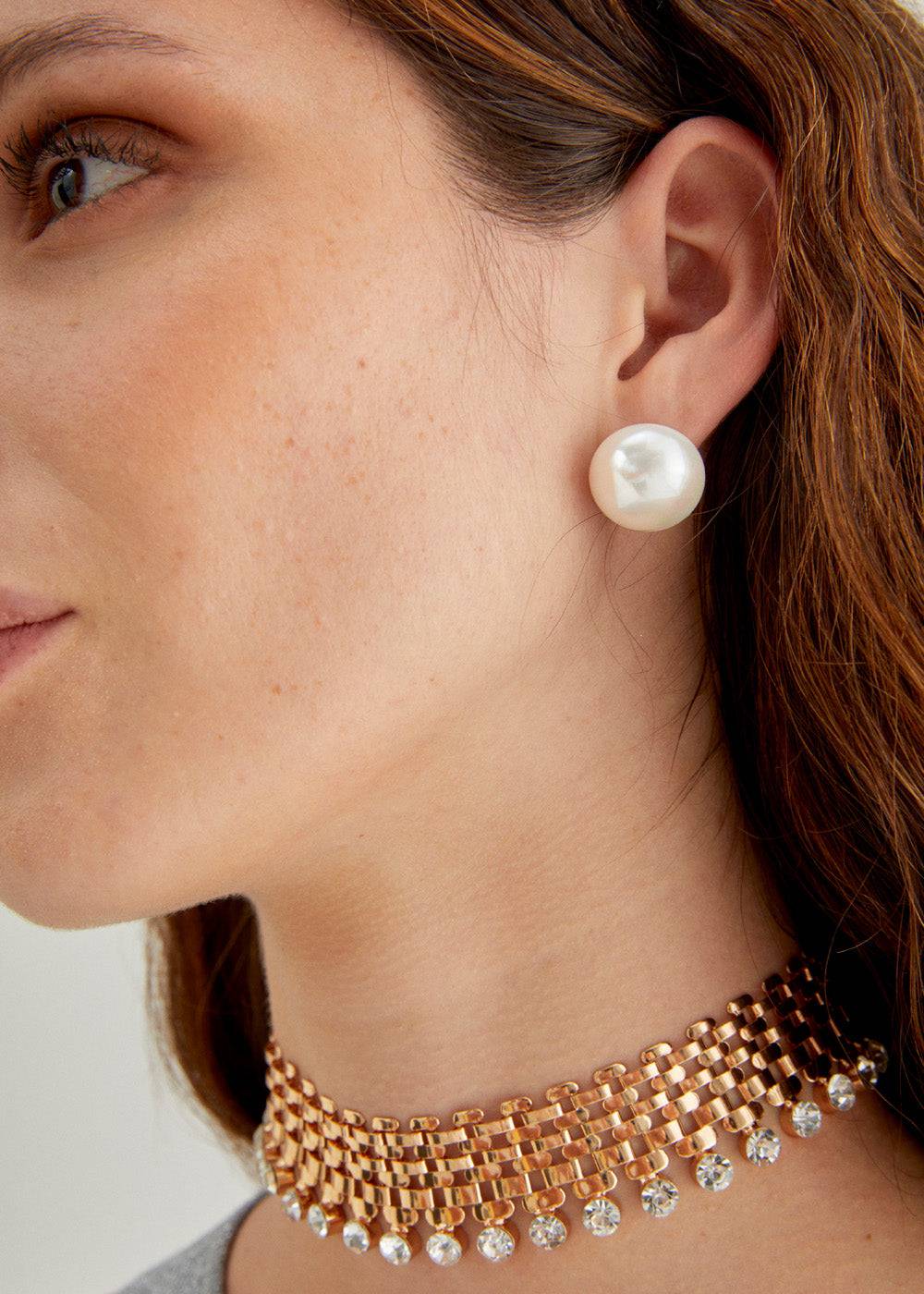 Nalí LOBE EARRINGS WHITE SPHERE Offerta San Valentino