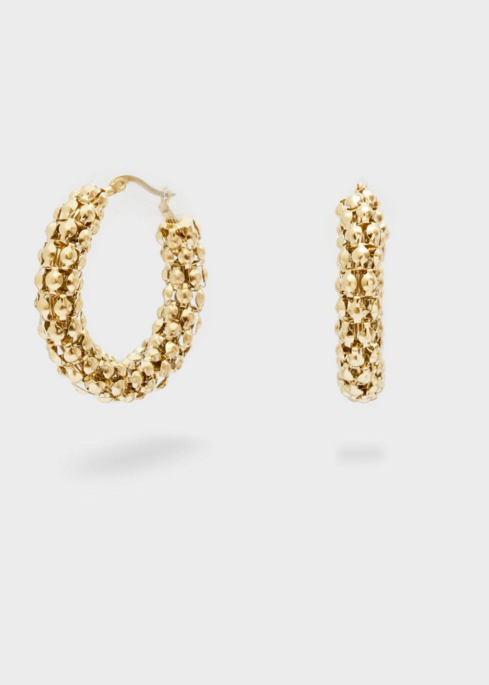 Nalí 14KT GOLD PLAT. S.STEEL HOOP EARRINGS Offerta Anniversario