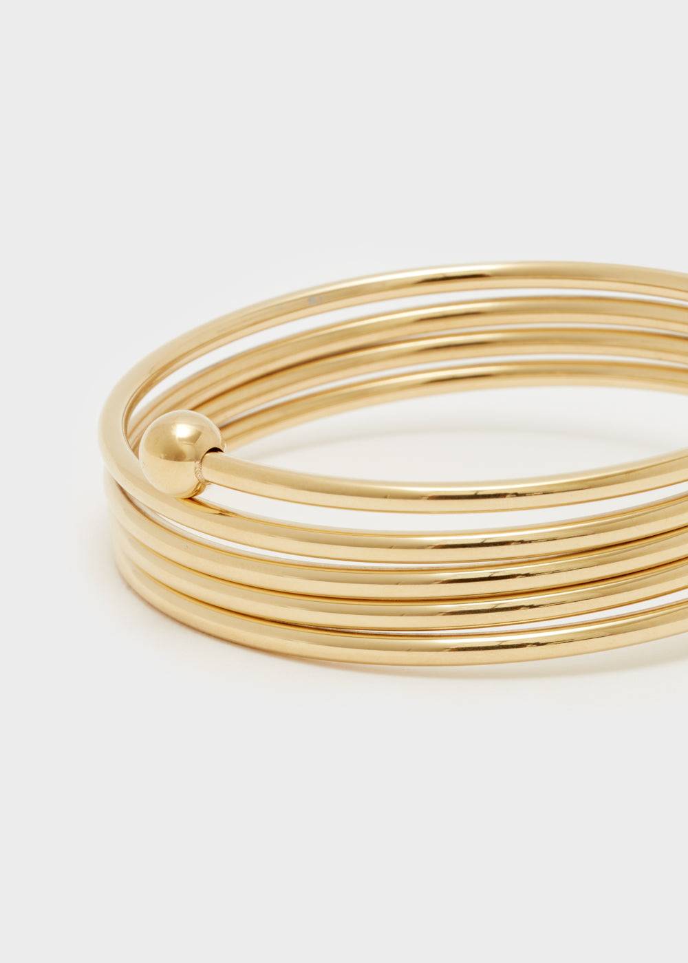 Nalí 14KT GOLD PLA. S. STEEL SPIRAL BRACELET Online Outlet