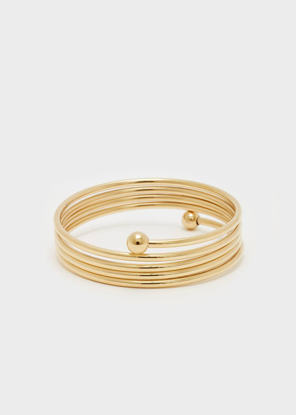 Nalí 14KT GOLD PLA. S. STEEL SPIRAL BRACELET Online Outlet